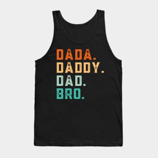 Dada Daddy Dad Bro Funny Fathers Day Retro Vintage Tank Top